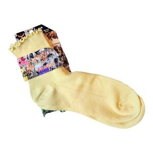 Hooey Yellow Casual Socks Size Large Mid Calf NWT